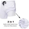 COOFANDY Men’s 2 Pack Gym Workout Shorts Quick Dry Athletic Shorts 5 Inch Lightweight Sports Running Shorts with Pockets(White/Black)