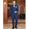 COOFANDY Men’s 2 Piece Double Breasted Suits Slim Fit Tuxedo Jacket and Dress Pants Set for Wedding Business Prom(Navy)