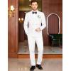 COOFANDY Men’s 2 Piece Double Breasted Suits Slim Fit Tuxedo Jacket and Dress Pants Set for Wedding Business Prom(White)