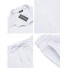 COOFANDY Men’s 2 Piece Outfit Casual Short Sleeve Button Down Shirt Beach Summer Loose Pant Sets(White)