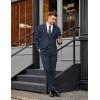 COOFANDY Mens 2 Piece Suit Slim Fit 2 Button Formal Jacket Suits Pants Set for Wedding Business Prom(A-navy Blue)