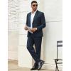 COOFANDY Mens 2 Piece Suit Slim Fit 2 Button Formal Jacket Suits Pants Set for Wedding Business Prom(Dark Blue)