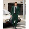 COOFANDY Mens 2 Piece Suit Slim Fit 2 Button Formal Jacket Suits Pants Set for Wedding Business Prom(Green)