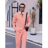 COOFANDY Men’s 2 Piece Tracksuit Set Polo Athletic Sweatsuit Quarter Zip Jogging Long Sleeve Casual Sports Outfits(Pink)