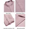COOFANDY Men’s 2 Pieces Cotton Linen Set Long Sleeve Henley Shirts Casual Beach Pants With Pockets Summer Yoga Outfits(Misty Rose)