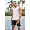 COOFANDY Men’s 3 Pack Workout Tank Tops Gym Sleeveless Shirts V Neck Bodybuilding Muscle Tee Shirt(01-white/Grey/Black)
