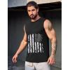 COOFANDY Men’s 3 Pack Workout Tank Tops Gym Sleeveless Shirts V Neck Bodybuilding Muscle Tee Shirt(Black Flag/Light Grey/Peacock Blue)