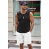 COOFANDY Men’s 3 Pack Workout Tank Tops Gym Sleeveless Shirts V Neck Bodybuilding Muscle Tee Shirt(Black Wine Red)