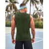 COOFANDY Men’s 3 Pack Workout Tank Tops Gym Sleeveless Shirts V Neck Bodybuilding Muscle Tee Shirt(Black/Army Green(2pcs))