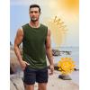 COOFANDY Men’s 3 Pack Workout Tank Tops Gym Sleeveless Shirts V Neck Bodybuilding Muscle Tee Shirt(Black/Light Grey/Army Green)