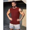 COOFANDY Men’s 3 Pack Workout Tank Tops Gym Sleeveless Shirts V Neck Bodybuilding Muscle Tee Shirt(Black/Light Grey/Wine Red)
