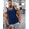 COOFANDY Men’s 3 Pack Workout Tank Tops Gym Sleeveless Shirts V Neck Bodybuilding Muscle Tee Shirt(Black/Navy/Medium Gray)