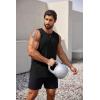 COOFANDY Men’s 3 Pack Workout Tank Tops Gym Sleeveless Shirts V Neck Bodybuilding Muscle Tee Shirt(Black/Wine Red/White)