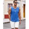 COOFANDY Men’s 3 Pack Workout Tank Tops Gym Sleeveless Shirts V Neck Bodybuilding Muscle Tee Shirt(Blackblue)