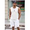 COOFANDY Men’s 3 Pack Workout Tank Tops Gym Sleeveless Shirts V Neck Bodybuilding Muscle Tee Shirt(Blackwhite)