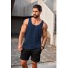 COOFANDY Men’s 3 Pack Workout Tank Tops Gym Sleeveless Shirts V Neck Bodybuilding Muscle Tee Shirt(Navy/Red/Yellow)