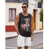 COOFANDY Men’s 3 Pack Workout Tank Tops Gym Sleeveless Shirts V Neck Bodybuilding Muscle Tee Shirt(Usa Flag 1)