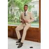 COOFANDY Men’s 3 Piece Linen Suits Casual Lightweight Blazer Jackets Vest Pants Set for Wedding Business Prom(Khaki)