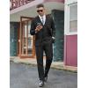 COOFANDY Men’s 3 Pieces Suits Classic Fit 2 Buttons Dress Suit Set Wedding Business Dinner Prom Jacket Vest Pants(Black)