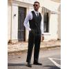 COOFANDY Men’s 3 Pieces Suits Classic Fit 2 Buttons Dress Suit Set Wedding Business Dinner Prom Jacket Vest Pants(Black)