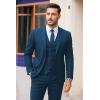 COOFANDY Men’s 3 Pieces Suits Classic Fit 2 Buttons Dress Suit Set Wedding Business Dinner Prom Jacket Vest Pants(Blue)