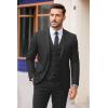 COOFANDY Men’s 3 Pieces Suits Classic Fit 2 Buttons Dress Suit Set Wedding Business Dinner Prom Jacket Vest Pants(Dark Grey)
