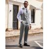 COOFANDY Men’s 3 Pieces Suits Classic Fit 2 Buttons Dress Suit Set Wedding Business Dinner Prom Jacket Vest Pants(Light Grey)