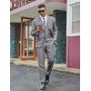 COOFANDY Men’s 3 Pieces Suits Classic Fit 2 Buttons Dress Suit Set Wedding Business Dinner Prom Jacket Vest Pants(Light Grey)