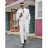 COOFANDY Men’s 3 Pieces Suits Classic Fit 2 Buttons Dress Suit Set Wedding Business Dinner Prom Jacket Vest Pants(White)