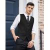 COOFANDY Men’s Business Suit Vest Slim Fit Dress Vest Wedding Waistcoat(Black)