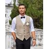 COOFANDY Men’s Business Suit Vest Slim Fit Dress Vest Wedding Waistcoat(Light Khaki)