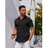 COOFANDY Men’s Button Down Shirt Short Sleeve Casual Shirt for Men Summer Business Casual Dress Shirt(Black)
