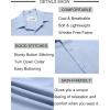 COOFANDY Mens Button Down Shirt Short Sleeve Casual Shirts Beach Summer Linen Shirts Wedding Vacation Shirt(Clear Blue)