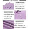 COOFANDY Mens Button Down Shirt Short Sleeve Casual Shirts Beach Summer Linen Shirts Wedding Vacation Shirt(Light Purple)