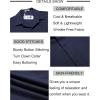 COOFANDY Mens Button Down Shirt Short Sleeve Casual Shirts Beach Summer Linen Shirts Wedding Vacation Shirt(Navy Blue)