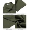 COOFANDY Men’s Button Down Shirt Short Sleeve Dress Shirt Casual Beach Summer Wedding Shirt(Army Green)