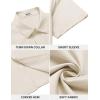 COOFANDY Men’s Button Down Shirt Short Sleeve Dress Shirt Casual Beach Summer Wedding Shirt(Beige)