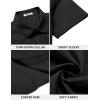 COOFANDY Men’s Button Down Shirt Short Sleeve Dress Shirt Casual Beach Summer Wedding Shirt(Black)