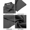 COOFANDY Men’s Button Down Shirt Short Sleeve Dress Shirt Casual Beach Summer Wedding Shirt(Dark Grey)