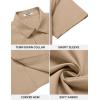 COOFANDY Men’s Button Down Shirt Short Sleeve Dress Shirt Casual Beach Summer Wedding Shirt(Khaki)