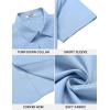 COOFANDY Men’s Button Down Shirt Short Sleeve Dress Shirt Casual Beach Summer Wedding Shirt(Light Blue)