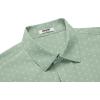 COOFANDY Men’s Button Down Shirt Short Sleeve Dress Shirt Casual Beach Summer Wedding Shirt(Light Green-flower)