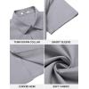 COOFANDY Men’s Button Down Shirt Short Sleeve Dress Shirt Casual Beach Summer Wedding Shirt(Light Grey)