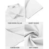 COOFANDY Men’s Button Down Shirt Short Sleeve Dress Shirt Casual Beach Summer Wedding Shirt(White)