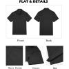 COOFANDY Men’s Button Down Shirts Short Sleeve Casual Shirts Summer Beach Linen Shirts with Pocket(Black)