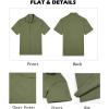 COOFANDY Men’s Button Down Shirts Short Sleeve Casual Shirts Summer Beach Linen Shirts with Pocket(Olive Green)
