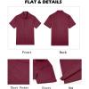 COOFANDY Men’s Button Down Shirts Short Sleeve Casual Shirts Summer Beach Linen Shirts with Pocket(Wine Red)