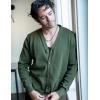 COOFANDY Men’s Cardigan Sweater Long Sleeve Casual V Neck Button Down Knitted Sweater with Pockets(Army Green)