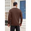 COOFANDY Men’s Cardigan Sweater Long Sleeve Casual V Neck Button Down Knitted Sweater with Pockets(Brown)
