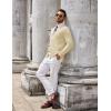 COOFANDY Men’s Cardigan Sweater Long Sleeve Casual V Neck Button Down Knitted Sweater with Pockets(Cream)